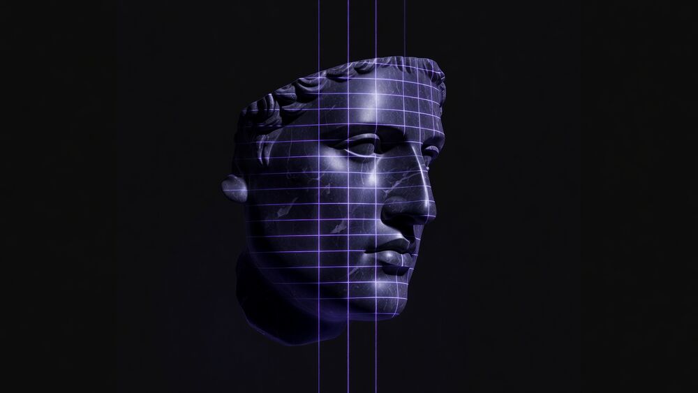AI facial analysis concept